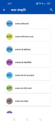 Rajasthan Gk 2023 in Hindi android App screenshot 4